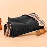 Cowhide Leather Crossbody Bag for Women High Capacity Shoulder Handbag