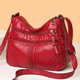 Soft Leather Shoulder Bag Vintage Ladies Crossbody Bags Handbags
