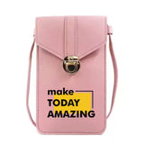 Touch Screen Phone Bag Leather Wallet Card Holder Coin Purse Shoulder Pack