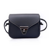 Retro Oil Leather Women Shoulder Bag Triangle Lock Handbag