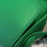Women Small Square Leather Crossbody Bag