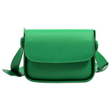 Women Small Square Leather Crossbody Bag