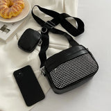 Women Messenger Pouch 2 in 1 Shoulder Bag Leather Combo Set