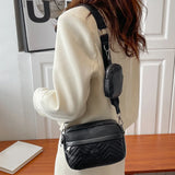 Women Messenger Pouch 2 in 1 Shoulder Bag Leather Combo Set