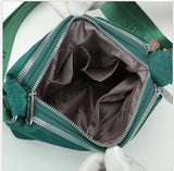 Embroidered Flower Messenger Bag with Small Wallet