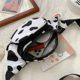 Cow Print Waist Bag Fanny Pack Pouch Sport Belt Hip Chest Crossbody Purse