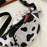 Cow Print Waist Bag Fanny Pack Pouch Sport Belt Hip Chest Crossbody Purse