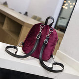 Corduroy Mini Backpack Crossbody Bag Girl Shoulder Purse Style Female Bags