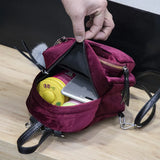 Corduroy Mini Backpack Crossbody Bag Girl Shoulder Purse Style Female Bags
