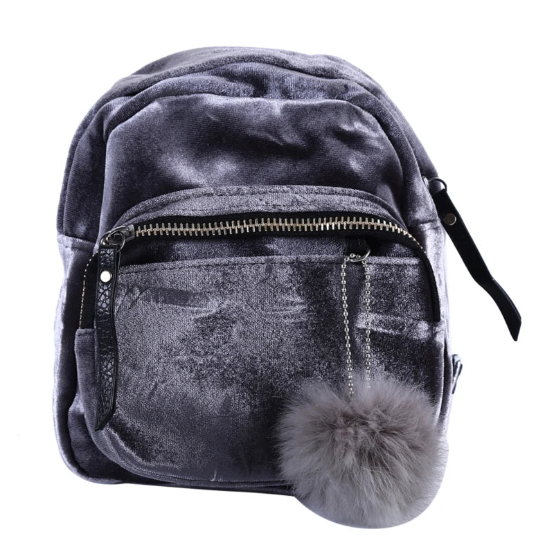 Women Mini Backpack Corduroy Small Crossbody Bag For Girl Striped