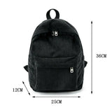 Women's Corduroy Mini Backpack, Small Casual Shoulder Bag