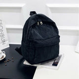 Women's Corduroy Mini Backpack, Small Casual Shoulder Bag
