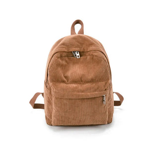Women's Corduroy Mini Backpack, Small Casual Shoulder Bag