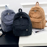 Women's Corduroy Mini Backpack, Small Casual Shoulder Bag