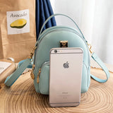 Women Mini Backpack PU Leather Shoulder Crossbody Bag