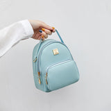 Women Mini Backpack PU Leather Shoulder Crossbody Bag
