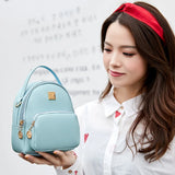 Women Mini Backpack PU Leather Shoulder Crossbody Bag Ladies Phone Pouch Pack