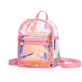 Women Mini Backpack PVC Transparent Jelly School Bags for Teenage Girls