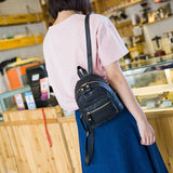 Women Mini Backpack Lot Girls Geometry Bag PU Leather Backpack