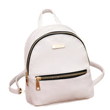 Women Mini Backpack Pu Leather College Shoulder School Rucksack