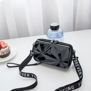 Women Mini Box Bags Uneven Surface Handbag Waterproof Makeup Storage Bag