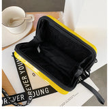 Women Mini Box Bags Uneven Surface Handbag Waterproof Makeup Storage Bag