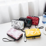 Women Mini Box Bags Uneven Surface Handbag Waterproof Makeup Storage Bag