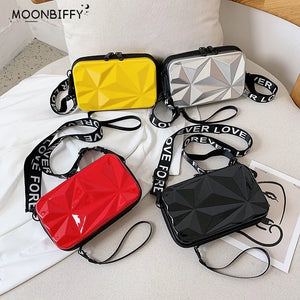 Women Mini Box Bags Uneven Surface Handbag