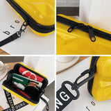 Women Mini Box Bags Uneven Surface Handbag Makeup Storage Waterproof Wash Bag