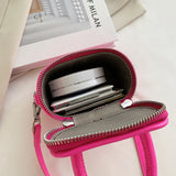 Women Mini Leather Crossbody Tote With Short Handle Shoulder Bag
