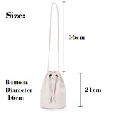 Mini Canvas Bucket Bag Crossbody Handbag 21*16cm