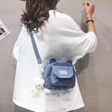 Mini Canvas Shoulder Bag Corduroy Crossbody Pink Purse for Girls