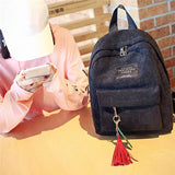 Women Mini Corduroy Backpack for Teenage
