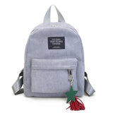 Women Mini Corduroy Backpack for Teenage