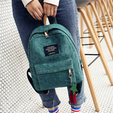 Women Mini Corduroy Backpack for Teenage