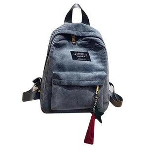 Women Mini Corduroy Backpack for Teenage