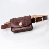 Women Mini Envelope Waist Bag PU Leather Clutch Cell Phone Purse