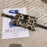 Women Envelope Waist Bag PU Leather Clutch Cell Phone Purse Chest Bags
