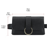 Mini Envelope Waist Bag PU Leather Clutch Cell Phone Purse