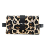 Women Envelope Waist Bag PU Leather Clutch Phone Purse Chest Bag