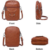 Women Mini Flap Crossbody Bags Small Vintage Shoulder Purses for Girls Ladies