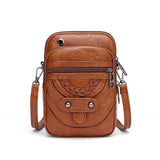 Women Mini Flap Crossbody Bags Small Vintage Shoulder Purses for Girls Ladies