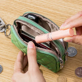 Women Leather Double Layer Zipper Wallets Organizer Purses