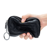 Women Leather Double Layer Zipper Wallets Organizer Purses