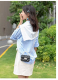 Chain Bag Girl PVC Jelly Bag Pearl Crossbody Small Square Bag