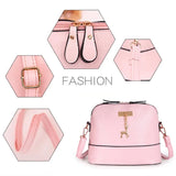 Pink Crossbody Bag for Women with Wide Shoulder Strap
