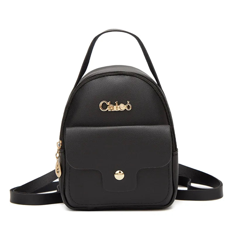 Women Mini Leather Shoulder Bag Small Schoolbag Ladies Travel Bag Mochila Sac