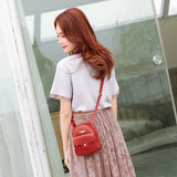 Women Mini Leather Shoulder Bag Small Schoolbag Ladies Travel Bag Mochila Sac