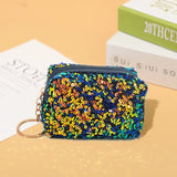 Sequin Coin Purse Keychain Lipstick Storage Cosmetic Bag Glitter Coin Pouch