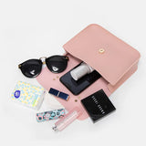Mini PU Leather Messenger Bag Metal Decorative Shoulder Crossbody Phone Bag